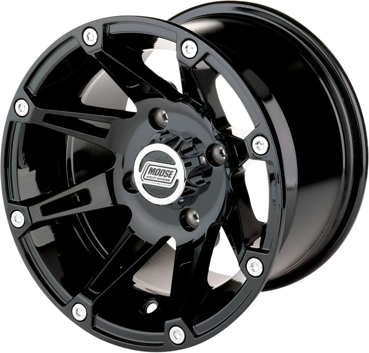 Moose Offroad 387x Wheel - 14 Inch Black Gloss