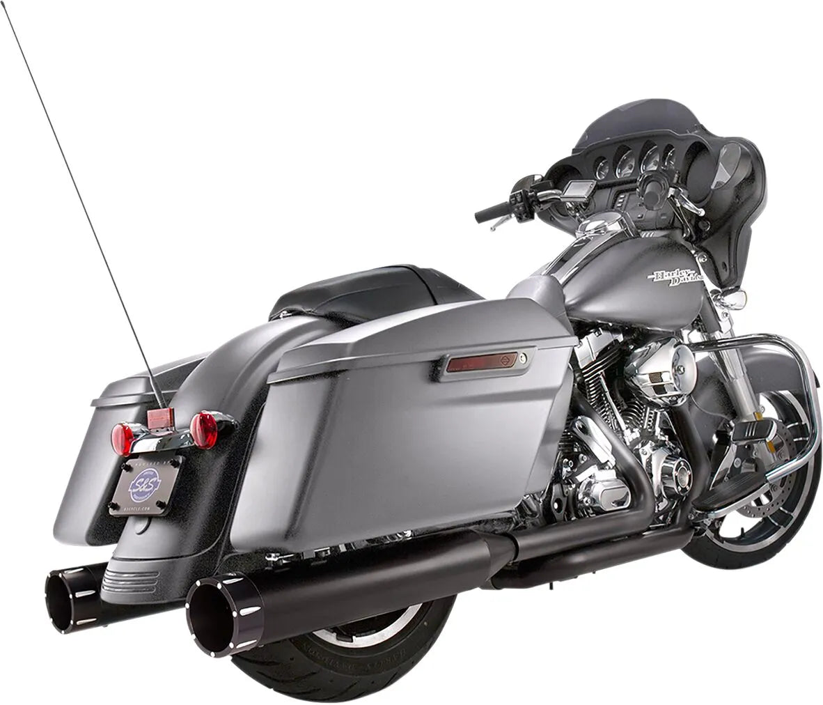S&S Cycle Mk45 Slip-On Avgassystem för Touring Modeller - Väglaglig