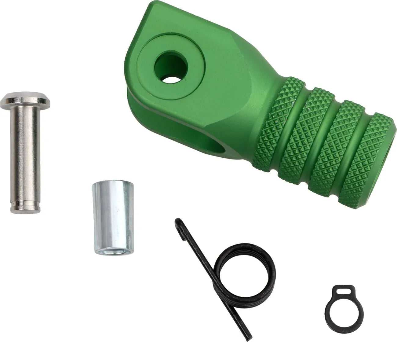 Moose Offroad Knurled Shift Tip - Green Anodized