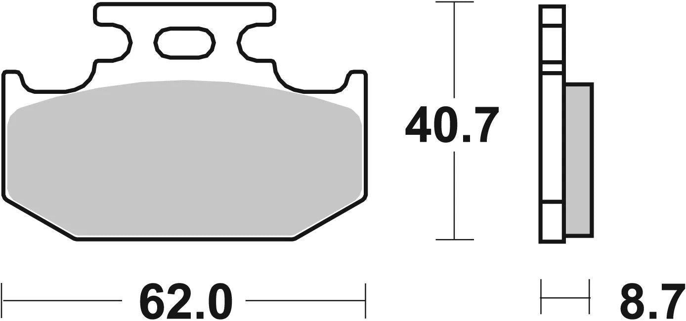 SBS Si Offroad Sintered Bromsbelägg - Bak