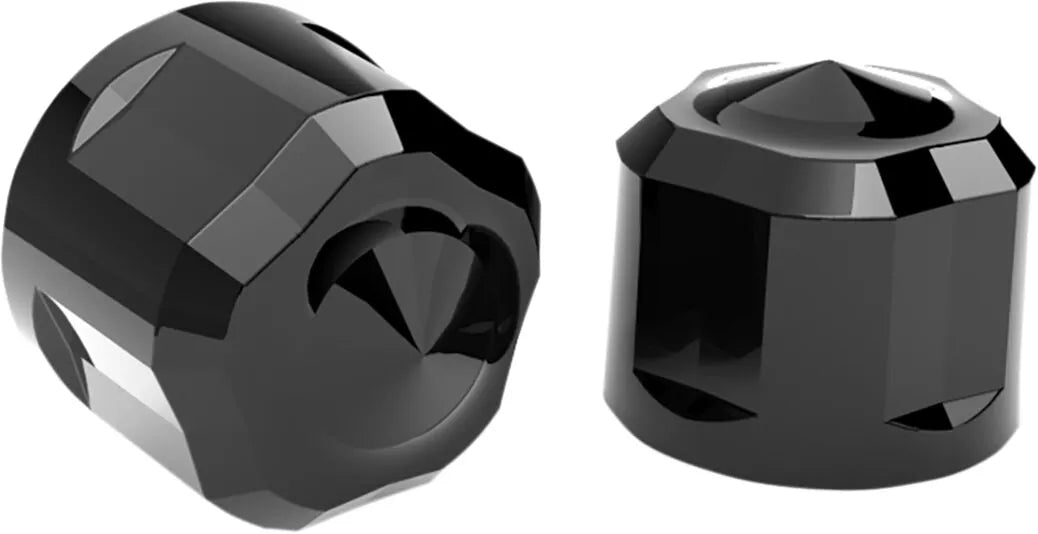 Ciro Crown Engine Bolt Cover Caps Black