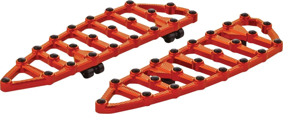 Arlen Ness Mx Billet Floorboards - Orange Anodized