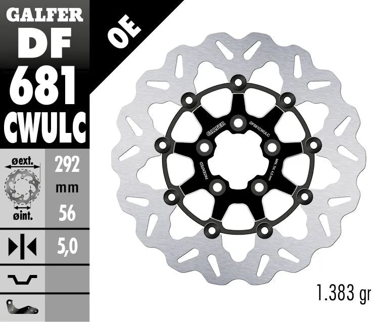 Galfer Brake Rotor For Motorcycles - High-carbon Steel - Rear