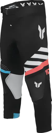 Thor Youth Sportmode Synth Pants - Black/White/Coral/Turquoise
