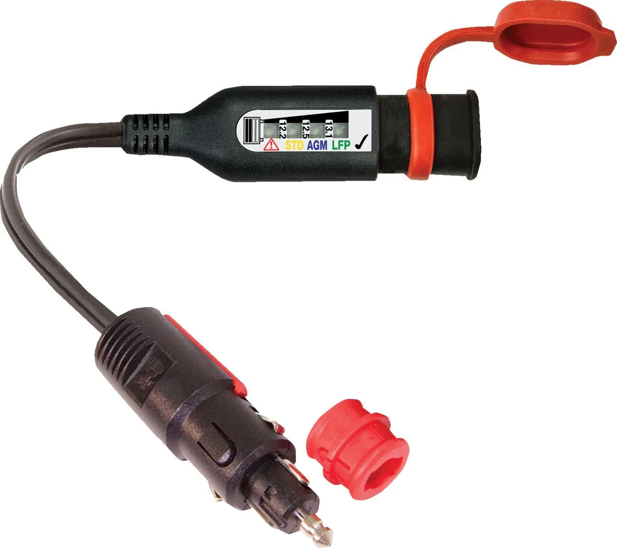 Tecmate OptiMate Battery Monitor 4LED Auto/DIN for Motorcycle