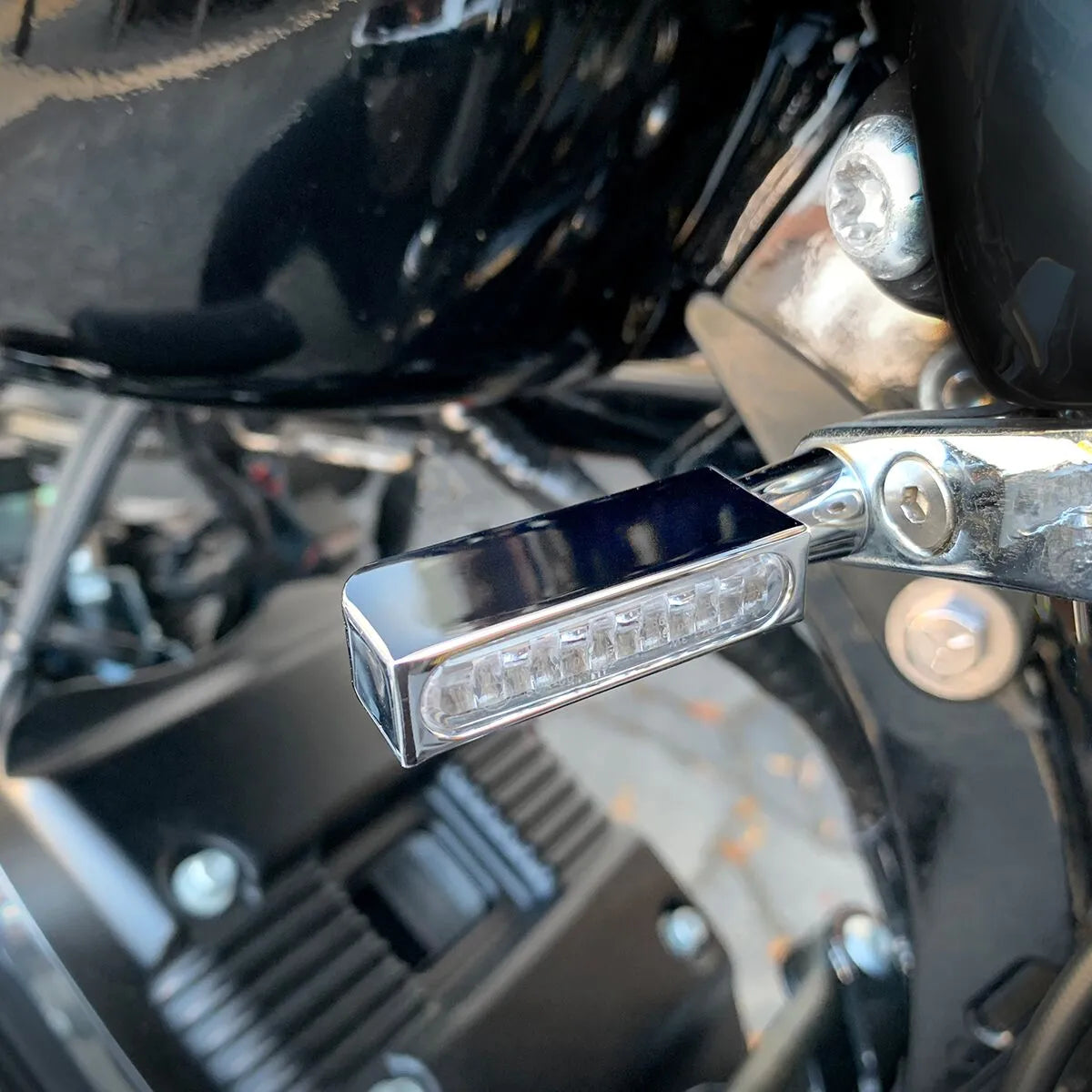 Heinz Bikes Led Turn Signal - Chrome Housing