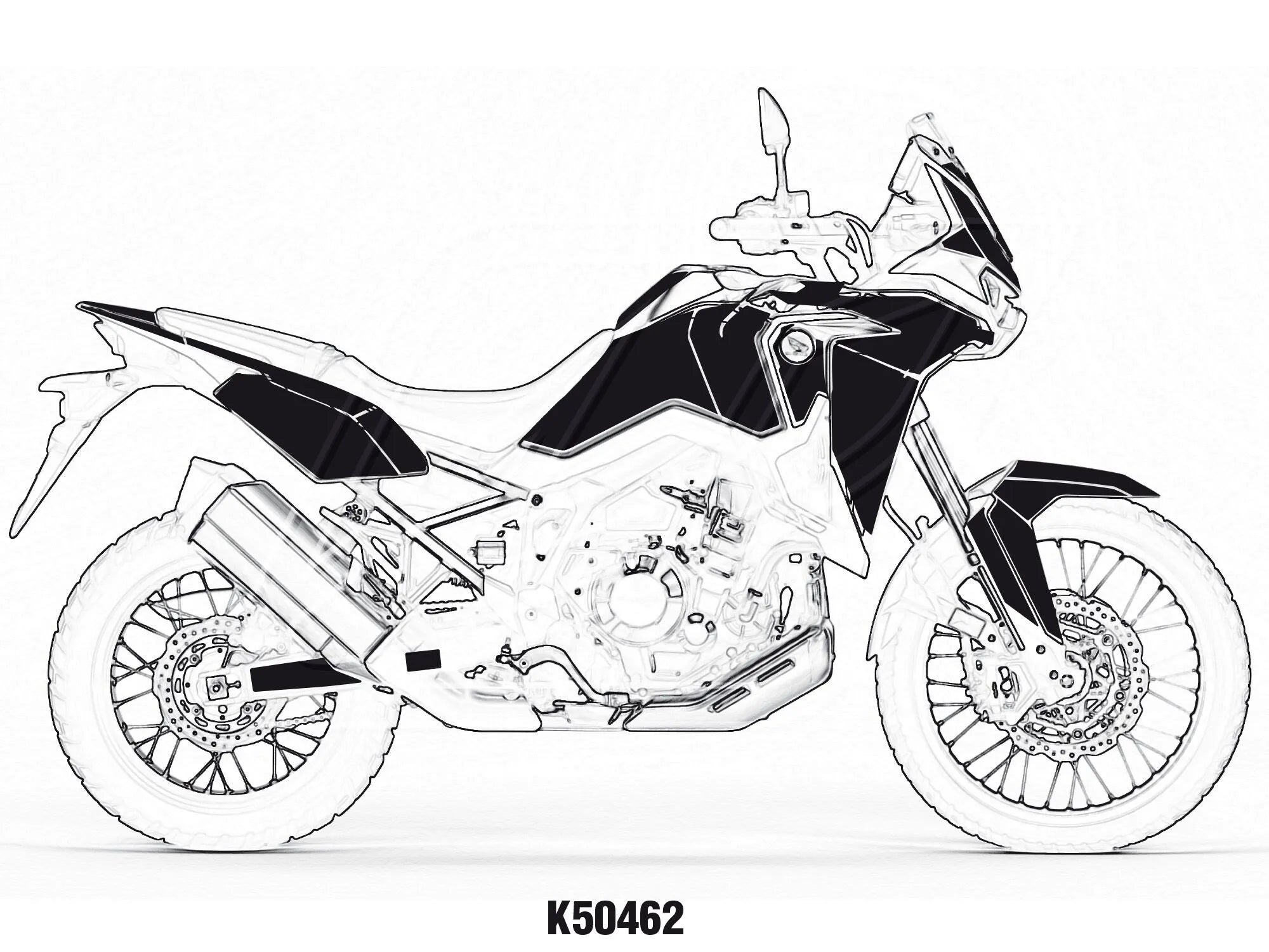 Uniracing Decal Kit For Honda Motorcycles - Black/red