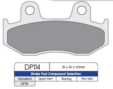Dp Brakes Standard Sintrade Metall Bromsbelägg - Fram