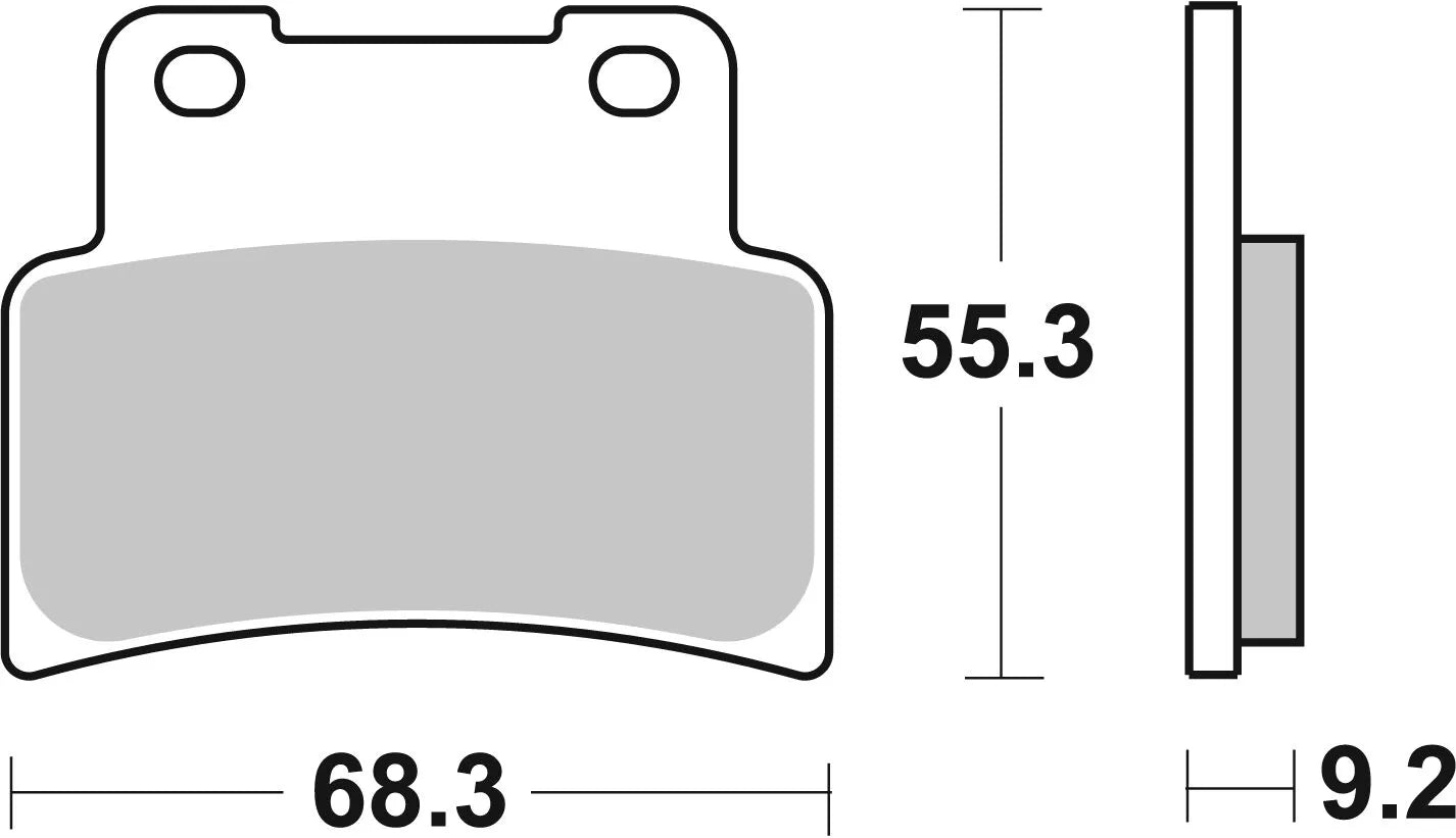 Sbs Ms Scooter Maxi Sintered Bromsbelägg - Fram