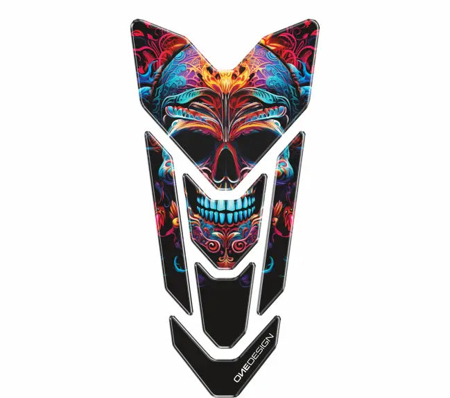 Onedesign Gold Art Skull Tank Pad Universal