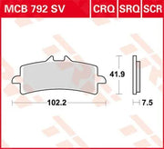 Trw Crq Series Carbon Race Bromsbelägg - Fram