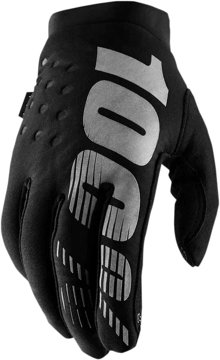 100% Youth Brisker Cold Weather Gloves - Black/Gray