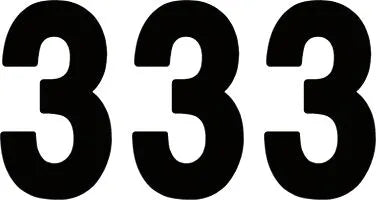 Factory Effex Pro Numbers Plate Graphic - Black 8"