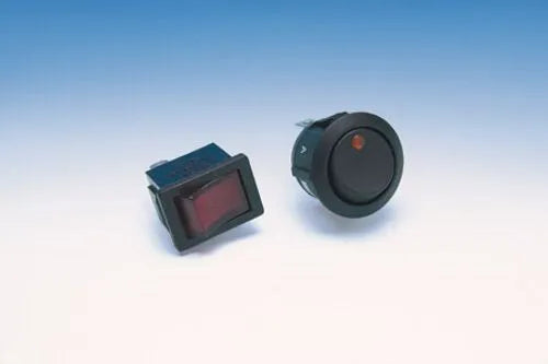 Show Chrome Amber Illuminated Round Switch