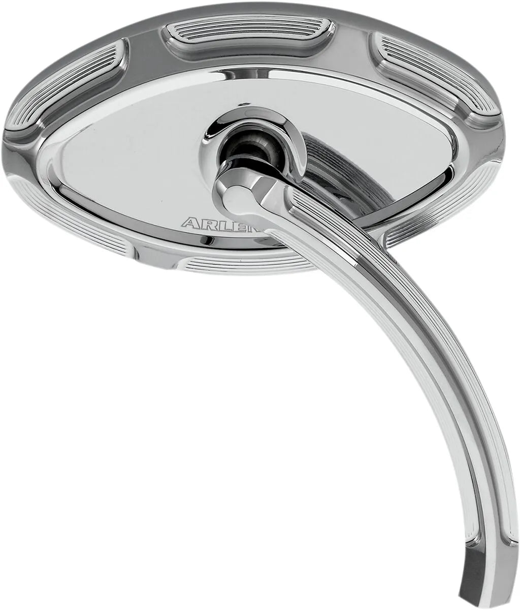 Arlen Ness Beveled Motorcycle Mirror - Short Stem