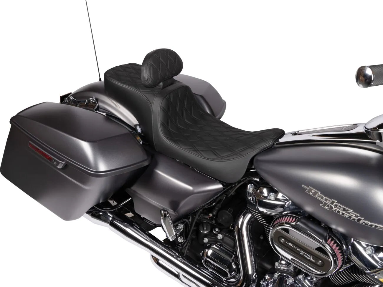 Drag Specialties Performance Predator 2-up Seat - For Harley Davidson