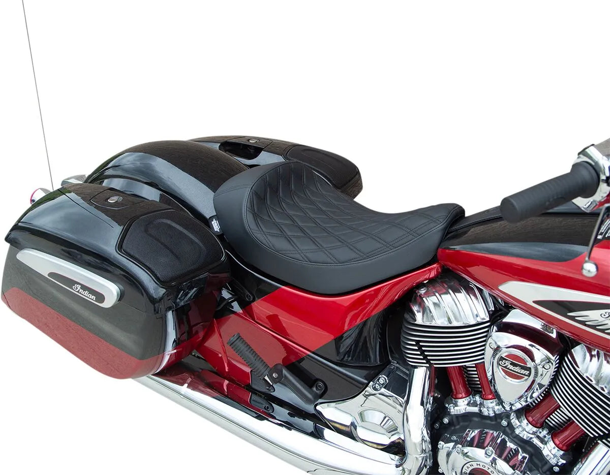 Drag Specialties Solo Seat - Black Vinyl - For INDIAN