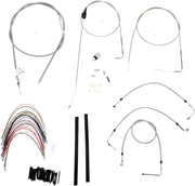 BURLY BRAND Stainless Braided Cable/Brake Line Kit for 16" Ape