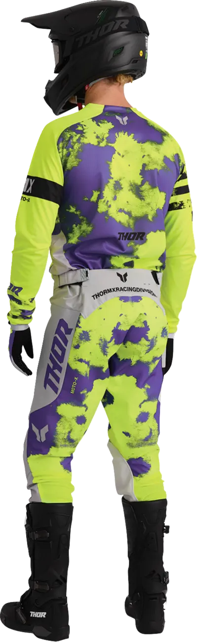 Thor Launchmode Bleach Pants - Black/Gray/Purple/Acid Yellow