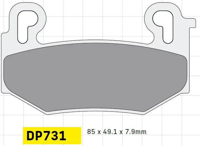 Dp Brakes Standard Sintrade Metall Bromsbelägg - Fram