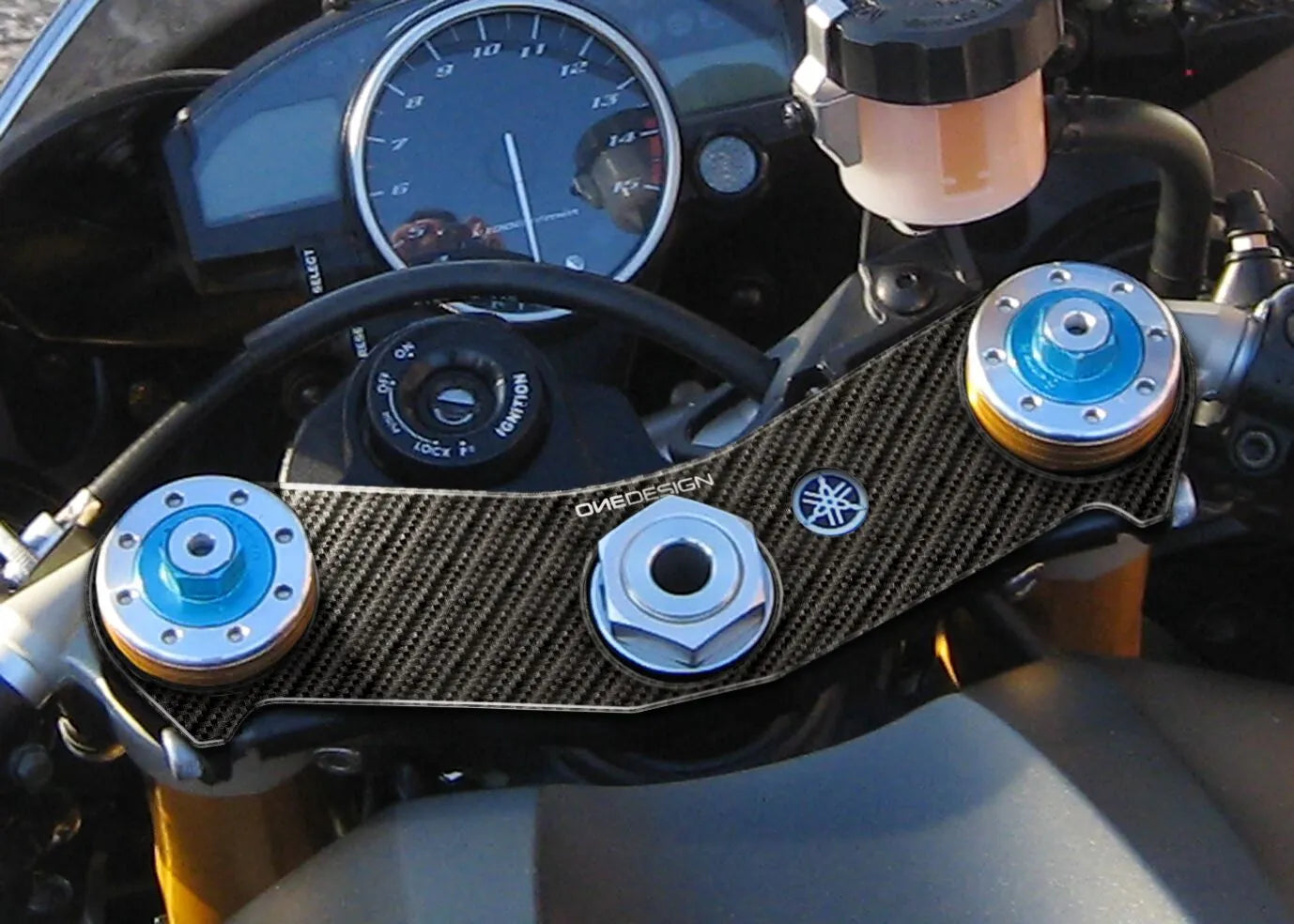 Onedesign Yoke Protector With Carbon Fiber Graphic For Yamaha