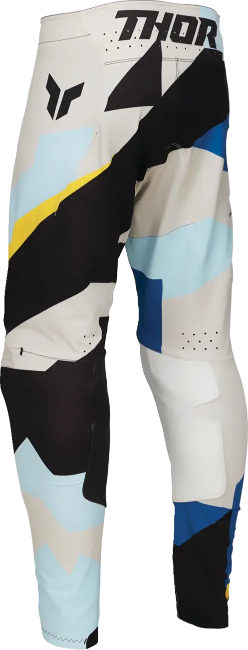 Thor Sportmode Brave Racewear Pants - Black/Blue/Gray/Yellow