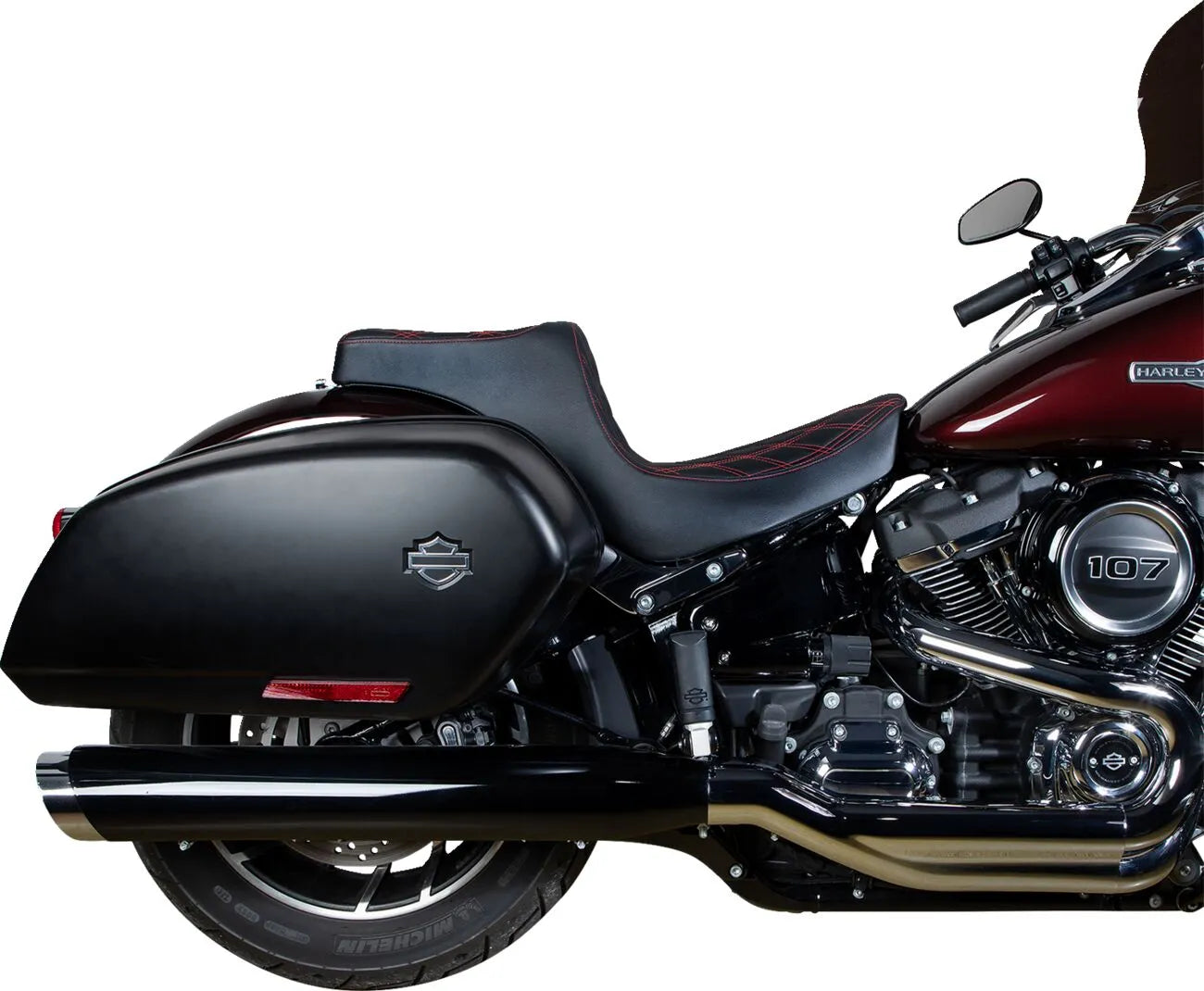 2-Up Drag Specialties Predator Iii Seat - For Harley Davidson