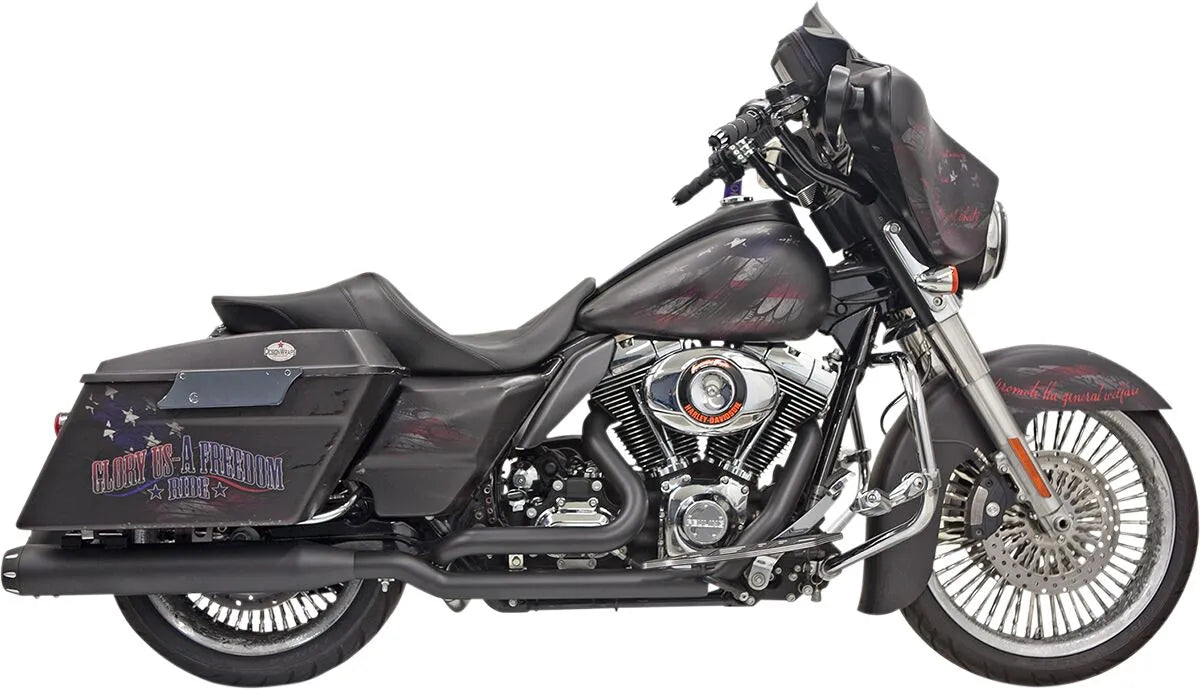 Bassani Xhaust True-dual Down Under System Svart