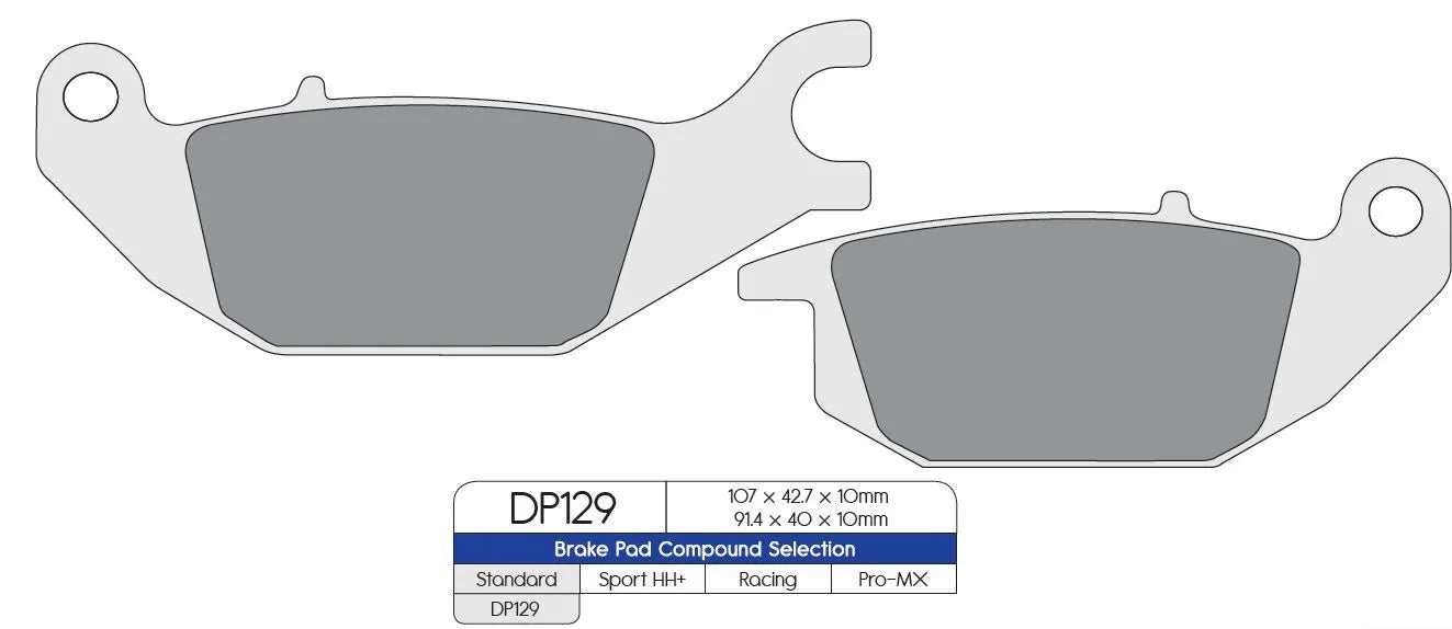 Dp Brakes Standard Sintrade Metall Bromsbelägg - Bak