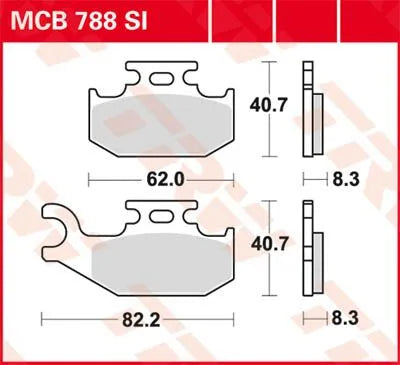 Trw Si Series Sintered Off-road Brake Pads Set Of 2 - Front