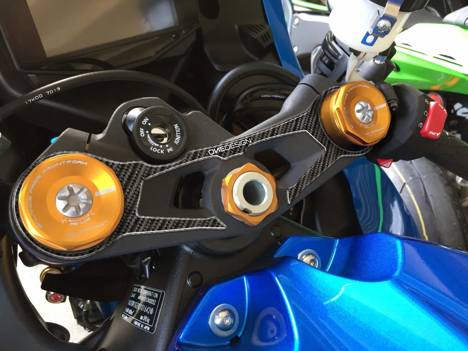 Onedesign Yoke Protector With Carbon Fiber Graphic For Suzuki