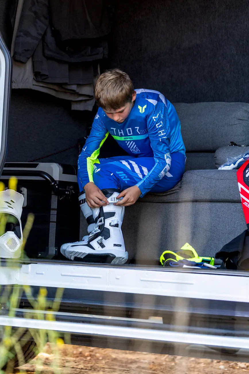 Thor Youth Sportmode Synth Pants - Blue/White/Yellow