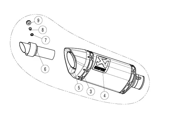 Akrapovic Ersättningsljuddämpare - Hög kvalitet