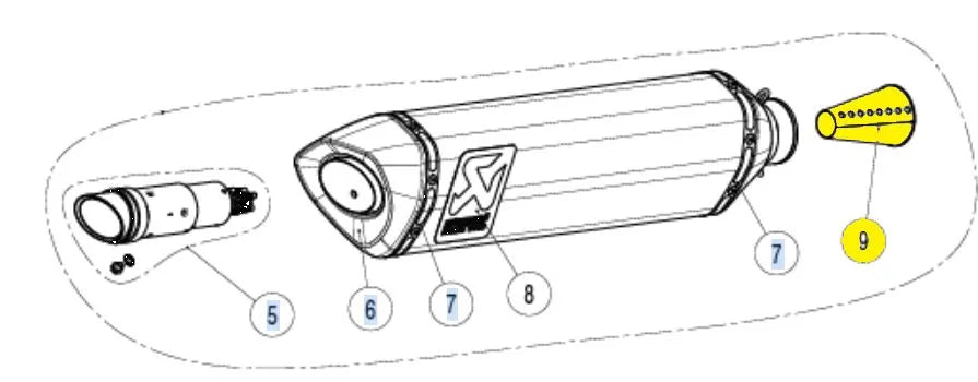 Akrapovic Insats - Ersättningsdel för Avgasrör