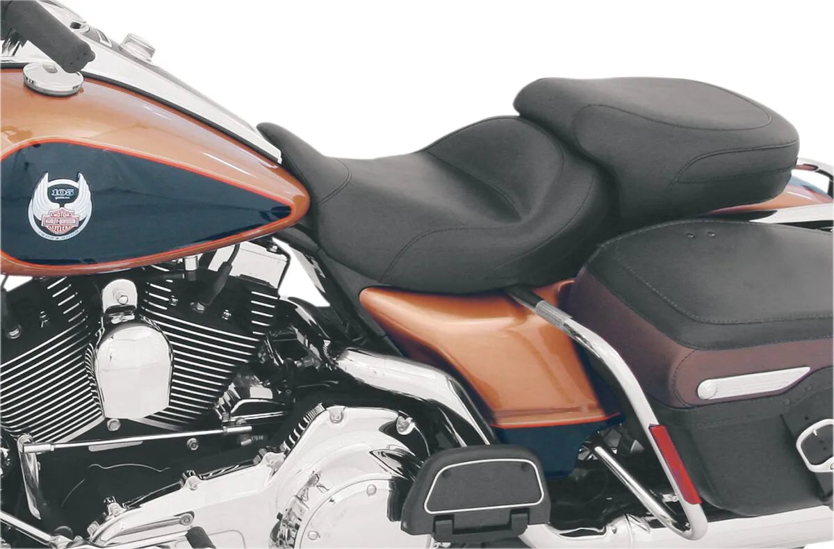 Mustang Solo Seat - Black Vinyl Comfort - For Harley Davidson