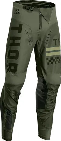 Thor Youth Pulse Combat Pants - Black/Military Green