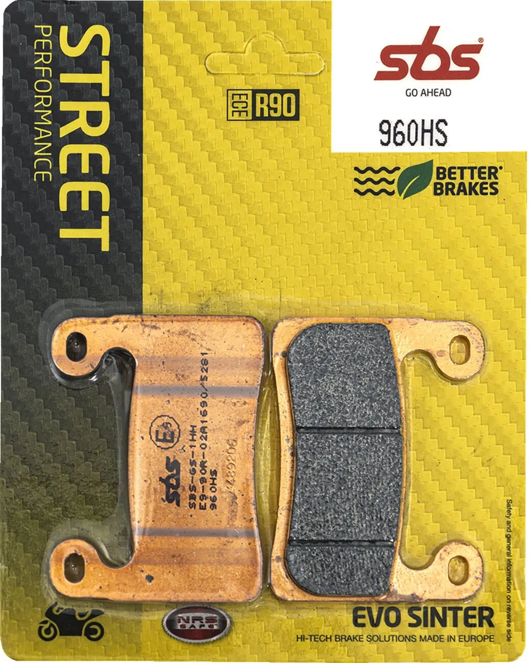 Sbs Hs Street Excel Sintrade Främre Bromsbelägg - Fram