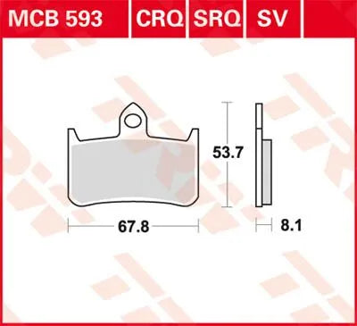Trw Sv Series Sintered Bromsbelägg (Fram) - Fram