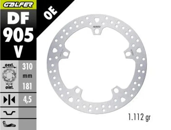 Galfer Fixed Round Front Brake Rotor