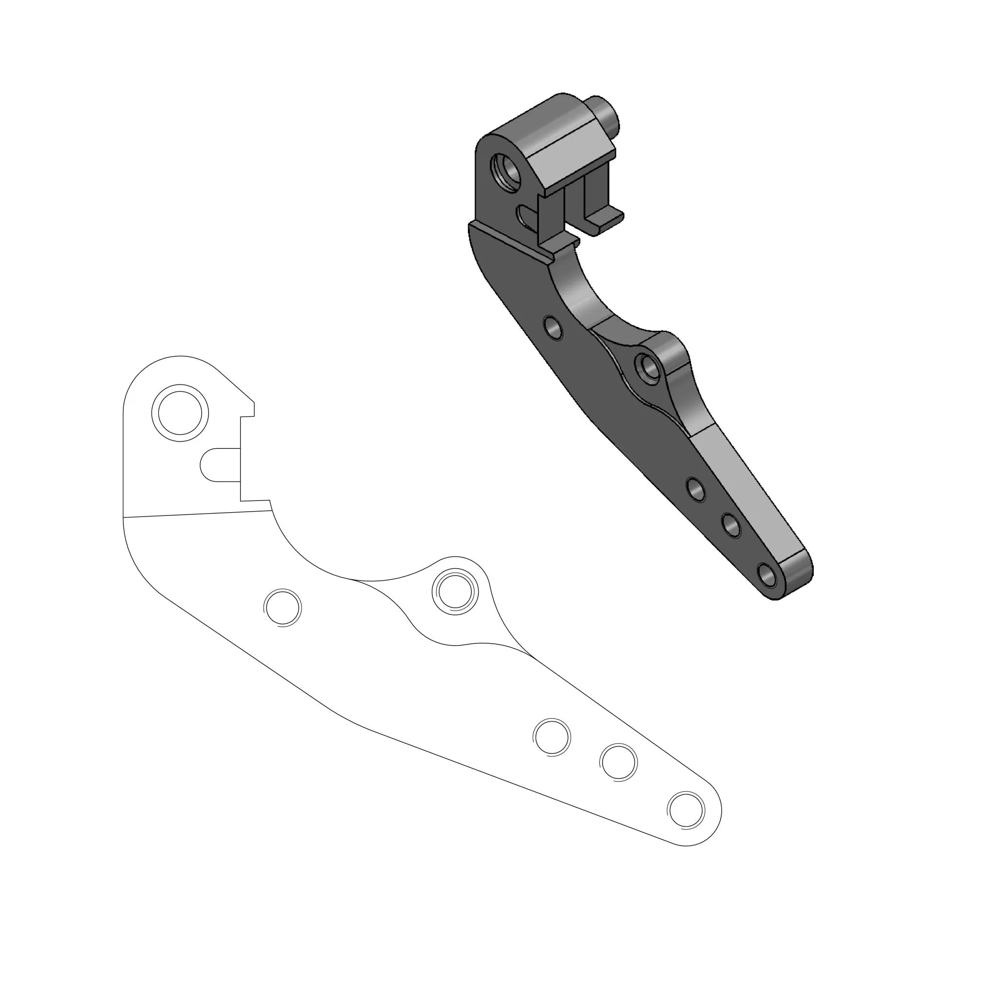 Moto-master Relocation Bracket For 298mm Front Disk