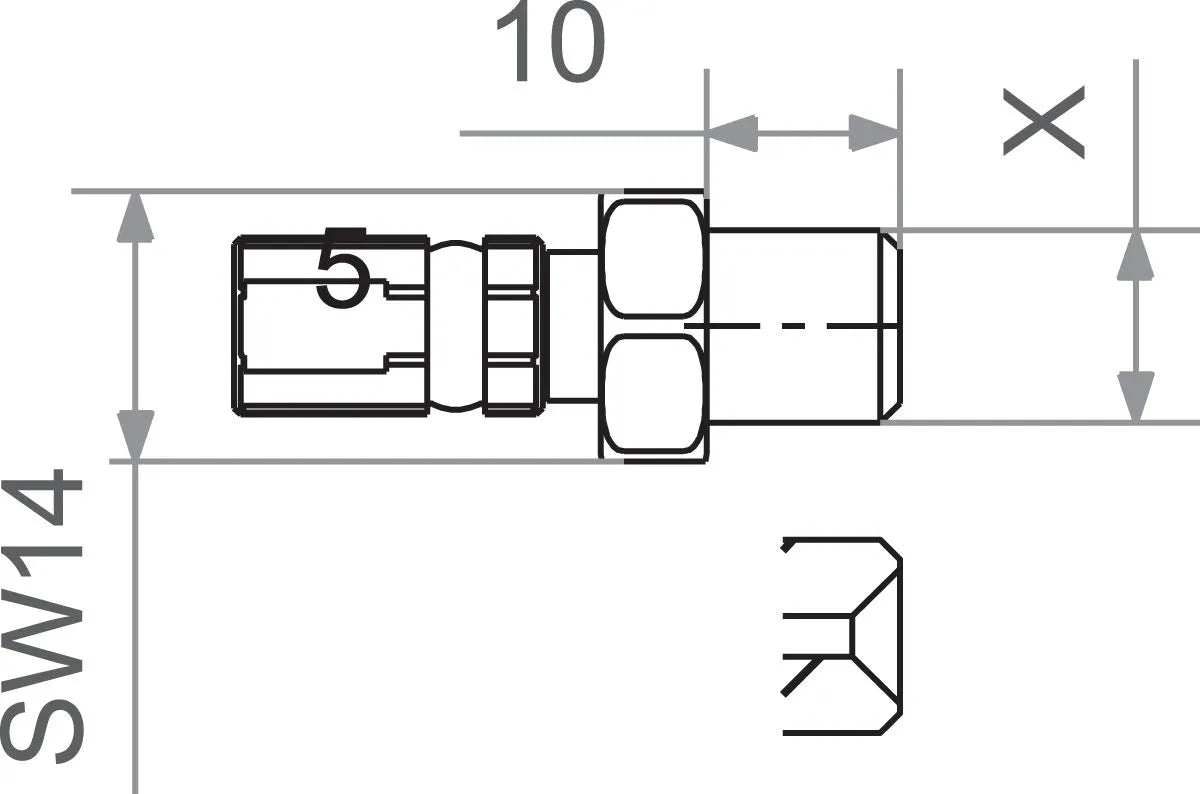 Trw Varioflex Fitting For M10 X 1.0 (Japanese)