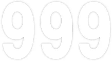 Factory Effex Pro Numbers Plate Graphic - White Number 9