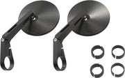 Daytona Bar End Mirror - Black Aluminum