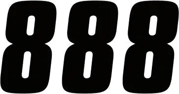 Factory Effex Number Stickers 8 Black 4"