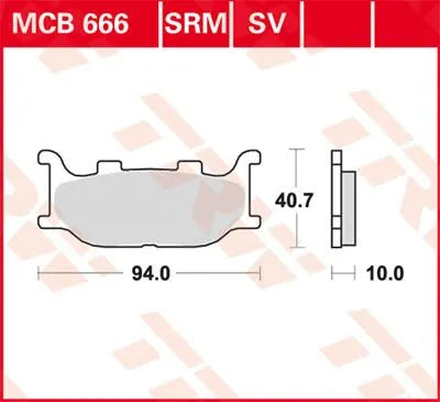 Trw Sv Series Sintrade Bromsbelägg (Fram) - Fram