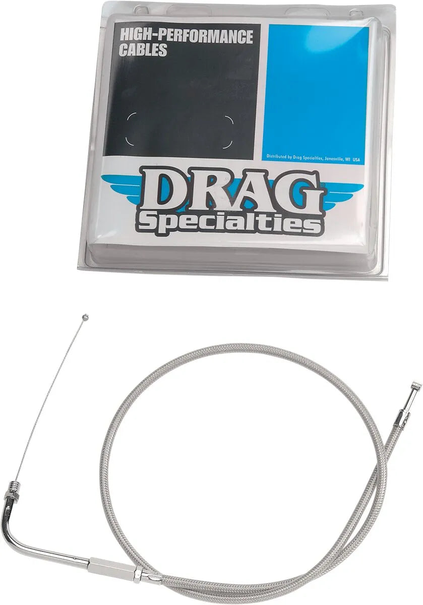 DRAG SPECIALTIES Stainless Braided Throttle Cable 42.5"