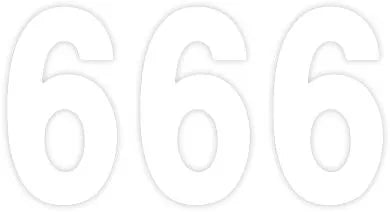 Factory Effex Pro Numbers Plate Graphic 6 White (3 Pack)