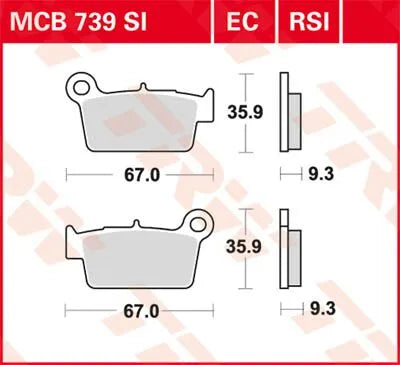 Trw Si Series Sintermetall Off-road Belägg - Bak