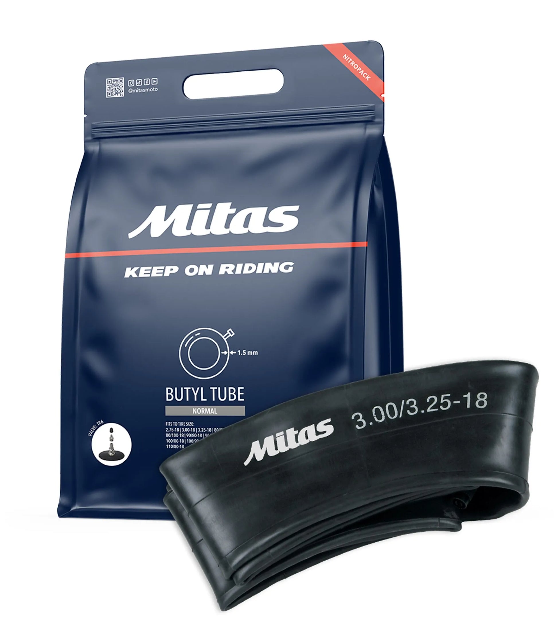 MITAS Standard Duty Inner Tube JS87N 45/90 Valve