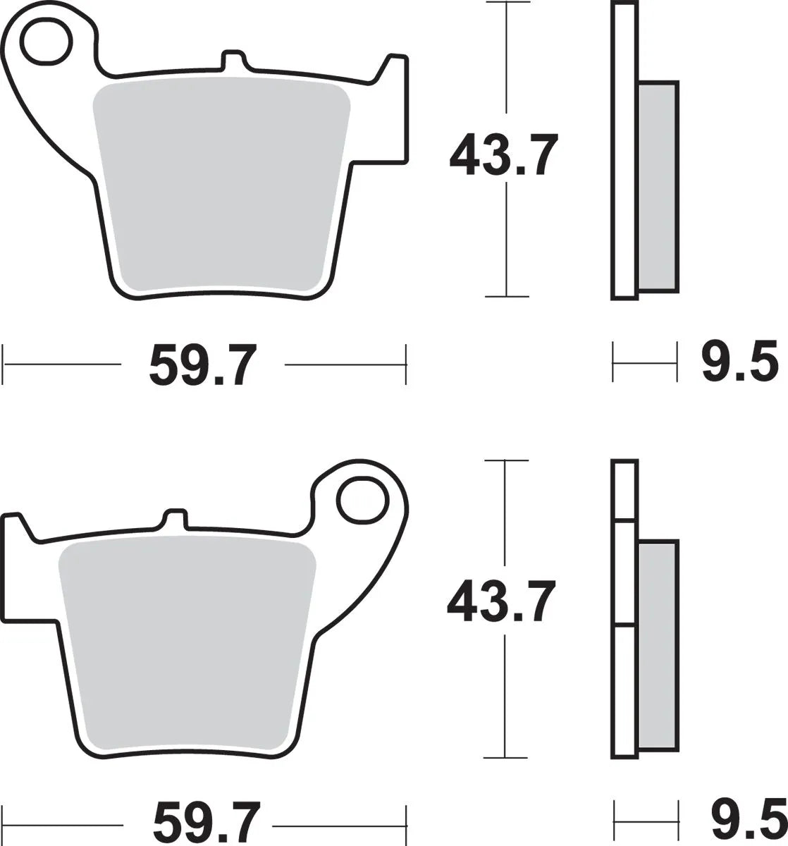 Sbs Si Offroad Sintered Brake Pads - Fram & Bak